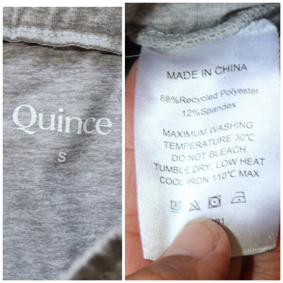 Quince Flow knit Mid Rise Men's Joggers Small Heather Pale Grey Outdoor Gym Run - Picture 9 of 10